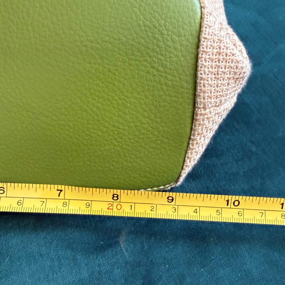 Relic‎ Handbag Straw Satchel Green Lucite Handles Floral Charm Y2K Vintage Style - Picture 6 of 14